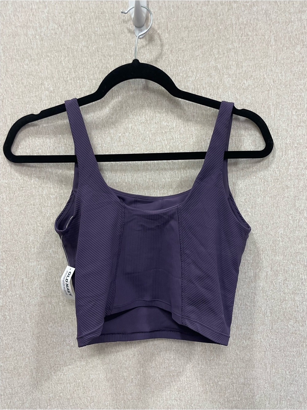 Old Navy Purple Ribbed Crop Tank Top - Picture 2 of 3